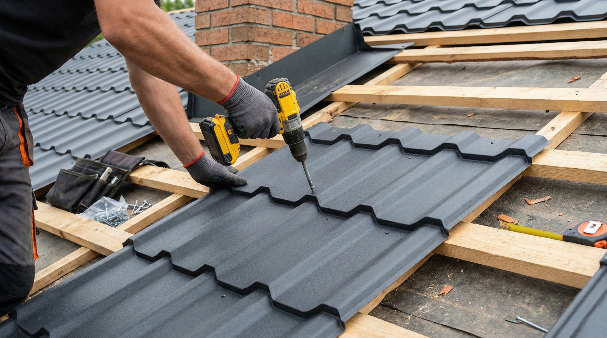 Residential metal roof installation system