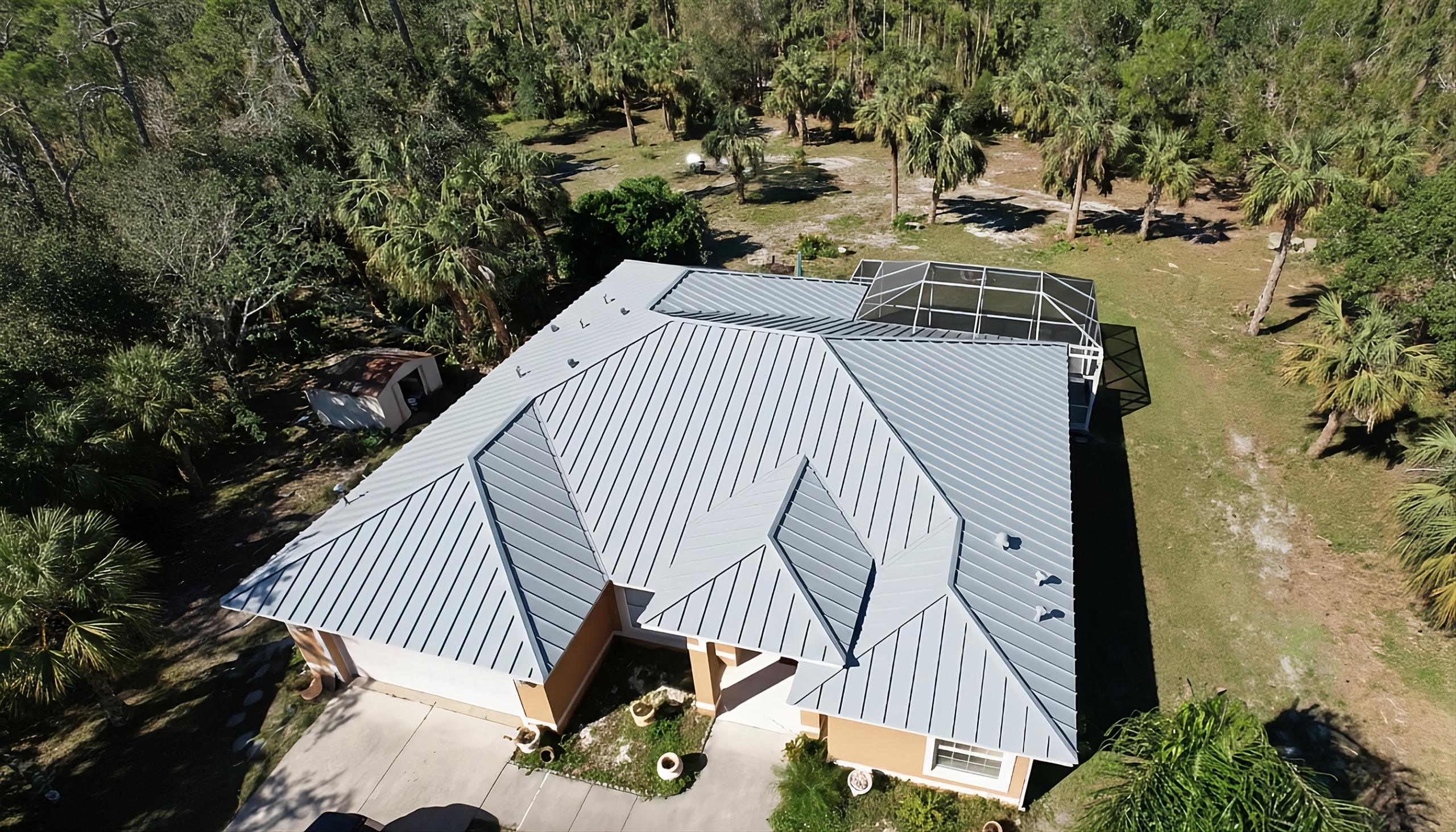 Metal roof installation photo