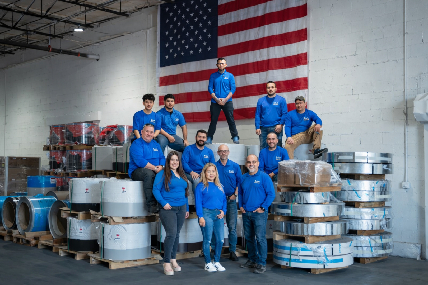 Organized metal stock and racking system for efficient material handling and staging