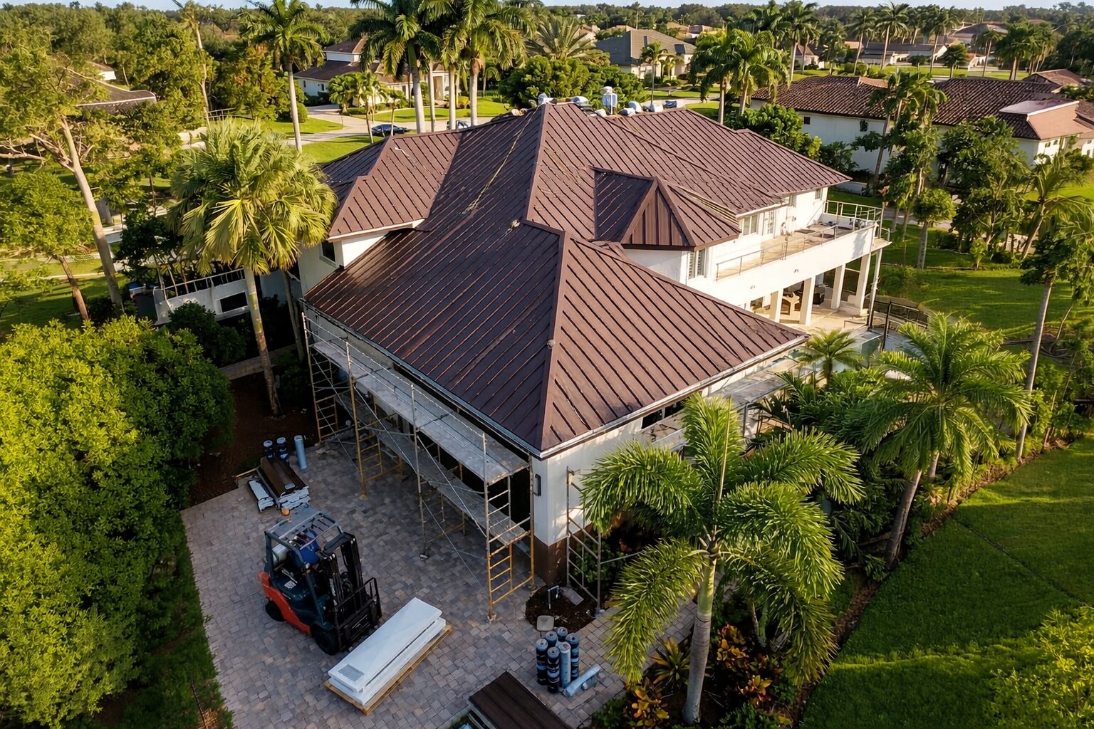 Metal roof installation photo